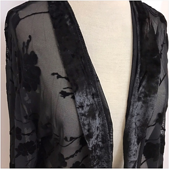 Beautiful Cardi Kimono Wrap Velvet Mesh SM - Picture 2 of 8